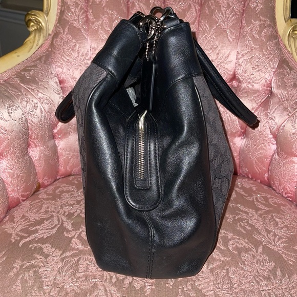 👜👜👜 Coach Leather and Jacquard Handbag - Picture 4 of 14